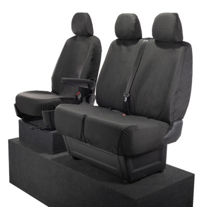 Picture of UK Custom Covers VW Crafter Cotton-Backed Front Seat Covers (2017 Onwards) - No Folding Middle Seat | SC587B