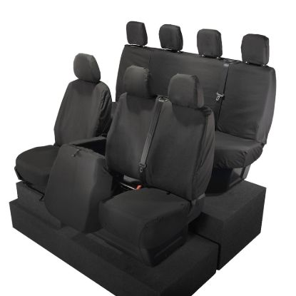Picture of UK Custom Covers MAN TGE Front & Rear Seat Covers Cotton-Backed (2017 Onwards) - No Front Folding Middle Seat | SC587B-416B