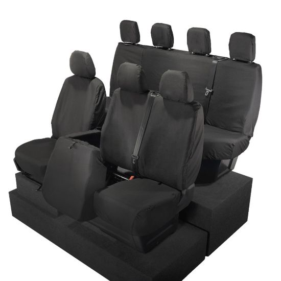 Picture of UK Custom Covers MAN TGE Front & Rear Seat Covers Cotton-Backed (2017 Onwards) - No Front Folding Middle Seat | SC587B-416B