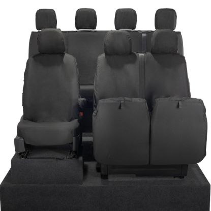 Picture of UK Custom Covers MAN TGE Front & Rear Seat Covers Cotton-Backed (2017 Onwards) - No Front Folding Middle Seat | SC587B-416B