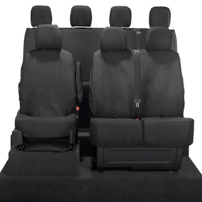 Picture of UK Custom Covers MAN TGE Front & Rear Seat Covers Cotton-Backed (2017 Onwards) - No Front Folding Middle Seat | SC587B-416B
