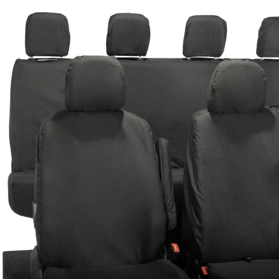 Picture of UK Custom Covers MAN TGE Front & Rear Seat Covers Cotton-Backed (2017 Onwards) - No Front Folding Middle Seat | SC587B-416B