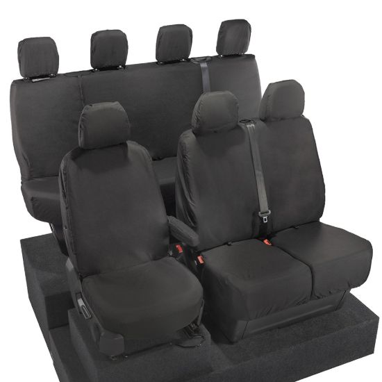 Picture of UK Custom Covers MAN TGE Front & Rear Seat Covers Cotton-Backed (2017 Onwards) - No Front Folding Middle Seat | SC587B-416B