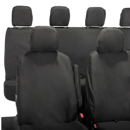 Picture of UK Custom Covers VW Crafter Cotton-Backed Front & Rear Seat Covers (2017 Onwards) - No Front Folding Middle Seat | SC587B-416B