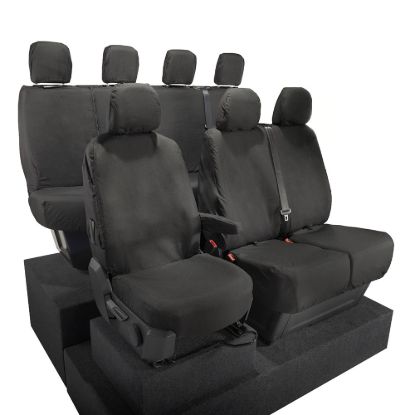 Picture of UK Custom Covers VW Crafter Cotton-Backed Front & Rear Seat Covers (2017 Onwards) - No Front Folding Middle Seat | SC587B-416B
