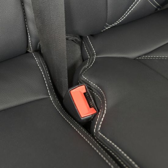 Picture of UK Custom Covers Vauxhall Vivaro Seat Covers Leatherette (2014-2019) Front Single/Double Split Passenger Base WITH Folding Middle Seat - Double Diamond Bentley Stitch | SC639B