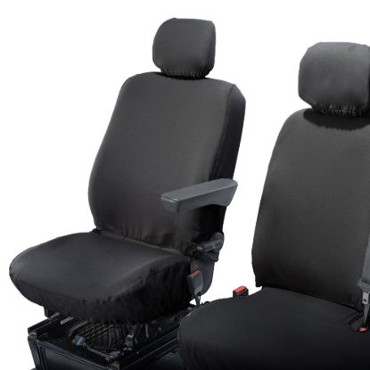 Picture of UK Custom Covers Vauxhall Movano Seat Covers Cotton-Backed PU (2010-2022) - Front No Folding Middle Seat & No Split Passenger Base | SC668B
