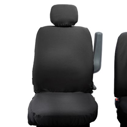 Picture of UK Custom Covers Vauxhall Movano Seat Covers Cotton-Backed PU (2010-2022) - Front No Folding Middle Seat & No Split Passenger Base | SC668B