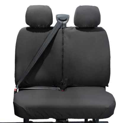 Picture of UK Custom Covers Vauxhall Movano Seat Covers Cotton-Backed PU (2010-2022) - Front No Folding Middle Seat & No Split Passenger Base | SC668B