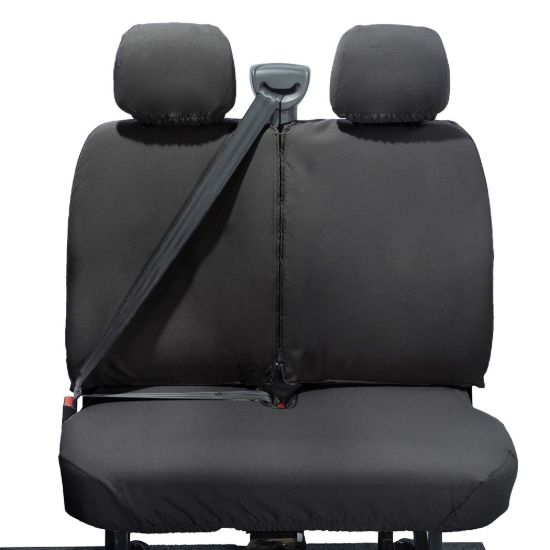 Picture of UK Custom Covers Vauxhall Movano Seat Covers Cotton-Backed PU (2010-2022) - Front No Folding Middle Seat & No Split Passenger Base | SC668B