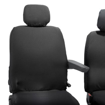 Picture of UK Custom Covers Vauxhall Movano Seat Covers Cotton-Backed PU (2010-2022) - Front No Folding Middle Seat & No Split Passenger Base | SC668B