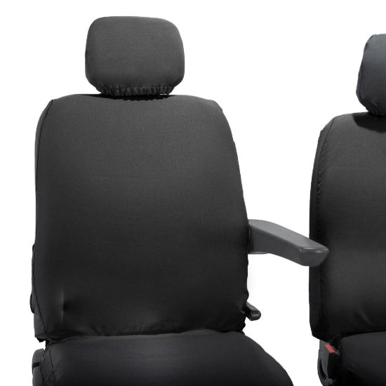 Picture of UK Custom Covers Vauxhall Movano Seat Covers Cotton-Backed PU (2010-2022) - Front No Folding Middle Seat & No Split Passenger Base | SC668B