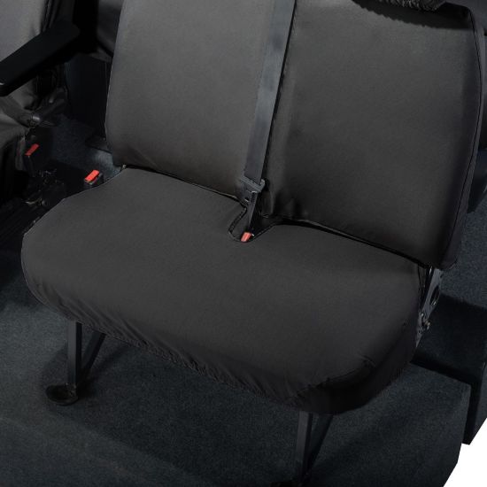 Picture of UK Custom Covers Vauxhall Movano Seat Covers Cotton-Backed PU (2010-2022) - Front & Rear No Folding Middle Seat & No Split Passenger Base | SC668B-416B