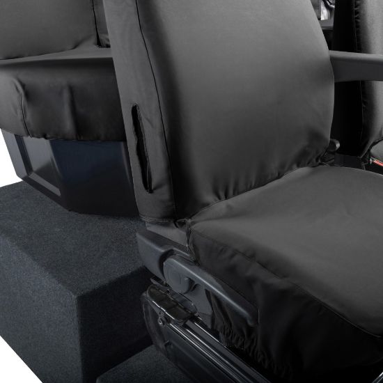 Picture of UK Custom Covers Vauxhall Movano Seat Covers Cotton-Backed PU (2010-2022) - Front & Rear No Folding Middle Seat & No Split Passenger Base | SC668B-416B