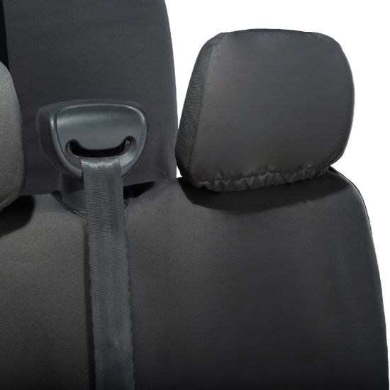 Picture of UK Custom Covers Vauxhall Movano Seat Covers Cotton-Backed PU (2010-2022) - Front & Rear No Folding Middle Seat & No Split Passenger Base | SC668B-416B