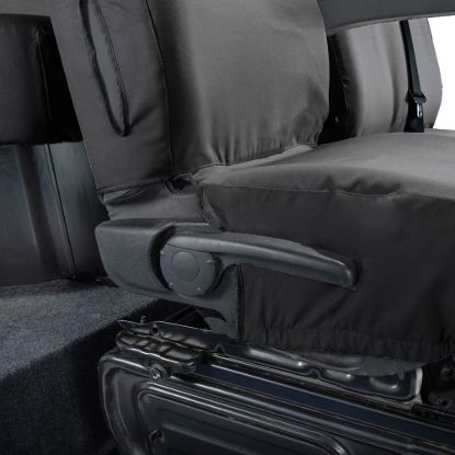 Picture of UK Custom Covers Vauxhall Movano Seat Covers Cotton-Backed PU (2010-2022) - Front & Rear No Folding Middle Seat & No Split Passenger Base | SC668B-416B