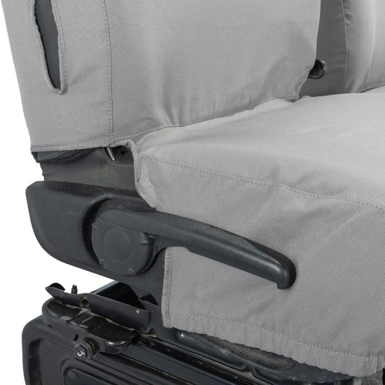 Picture of UK Custom Covers Vauxhall Movano Seat Covers Cotton-Backed PU (2010-2022) - Front No Folding Middle Seat & No Split Passenger Base - Grey | SC668G