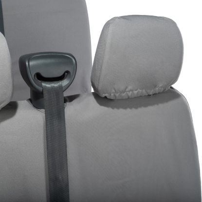Picture of UK Custom Covers Vauxhall Movano Seat Covers Cotton-Backed PU (2010-2022) - Front & Rear No Folding Middle Seat & No Split Passenger Base - Grey | SC668G-416G