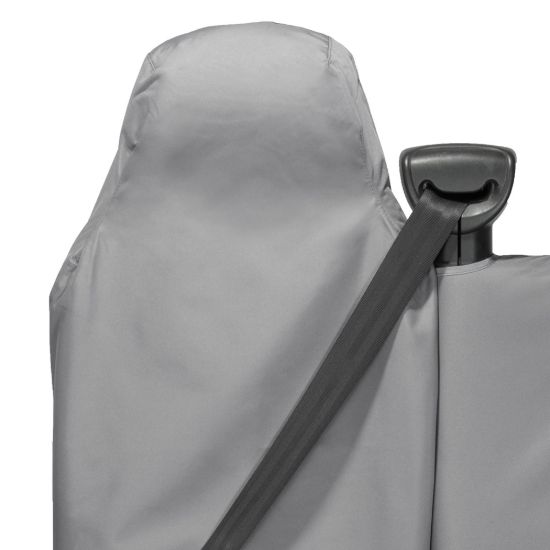 Picture of UK Custom Covers Vauxhall Movano Seat Covers Cotton-Backed PU (2010-2022) - Front With Folding Middle Seat & Split Passenger Base - Grey | SC669G