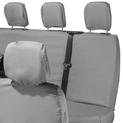 Picture of UK Custom Covers Vauxhall Movano Seat Covers Cotton-Backed PU (2010-2022) - Front & Rear With Folding Middle Seat & Split Passenger Base - Grey | SC669G-416G