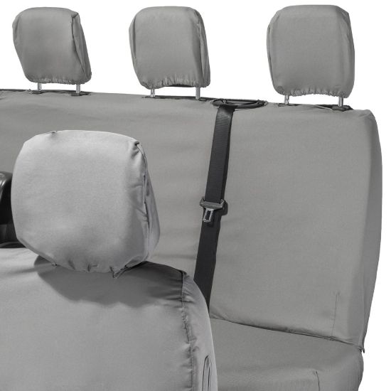 Picture of UK Custom Covers Vauxhall Movano Seat Covers Cotton-Backed PU (2010-2022) - Front & Rear With Folding Middle Seat & Split Passenger Base - Grey | SC669G-416G