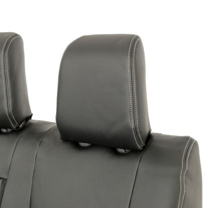 Picture of UK Custom Covers Vauxhall Vivaro Seat Covers Leatherette (2019 Onwards) Front Single/Double Split Passenger Base WITH Pull Down Tray - Double Diamond Bentley | SC806B
