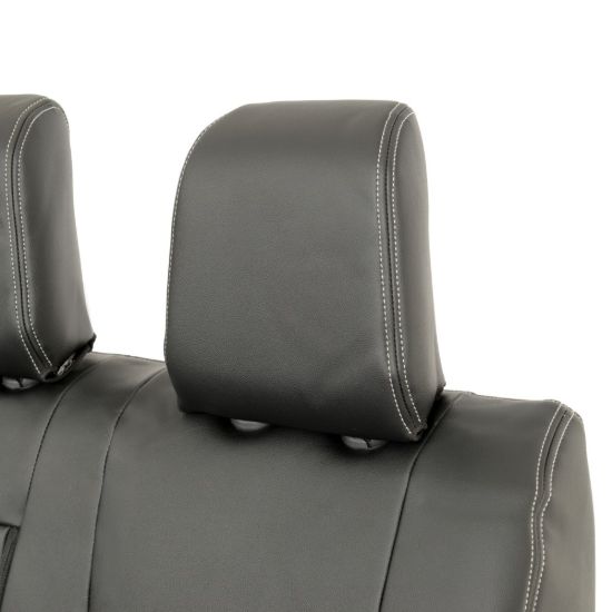 Picture of UK Custom Covers Vauxhall Vivaro Seat Covers Leatherette (2019 Onwards) Front Single/Double Split Passenger Base WITH Pull Down Tray - Double Diamond Bentley | SC806B