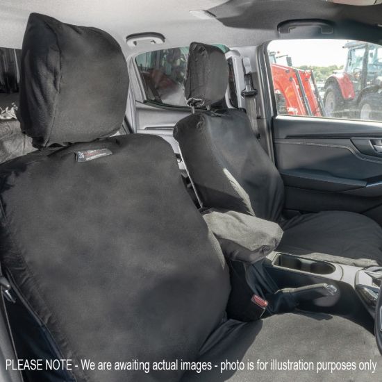 UK Custom Covers Vauxhall Vivaro Seat Covers Cotton-Backed PU (2019 Onwards) - Front Single/Single