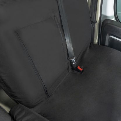 Picture of UK Custom Covers Vauxhall Movano Seat Covers Cotton-Backed PU (2022 Onwards) - Front With Pull Down Tray & No Split Passenger Seat | SC817B