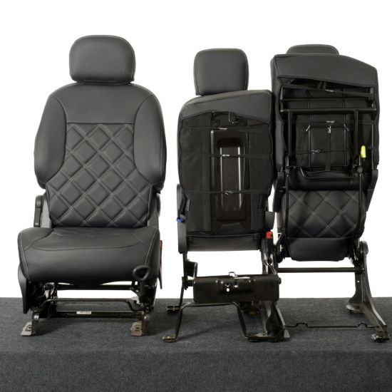 Picture of UK Custom Covers Citroen Berlingo Double Diamond Bentley Stitch Leatherette Front Seat Covers (2008-2018) - 3 Seats | SC886B