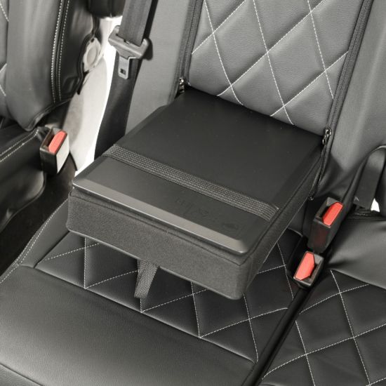 Picture of UK Custom Covers Vauxhall Vivaro Seat Covers Leatherette (2019 Onwards) Front Single/Double Split Passenger Base WITH Pull Down Tray - Single Diamond Bentley | SC952B