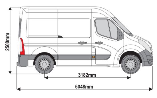 Picture of Rhino KammEdge Roof Rack 3.0m long x 1.6m wide for Vauxhall Movano 2010-2021 | L1 | H2 | Twin Rear Doors | L604