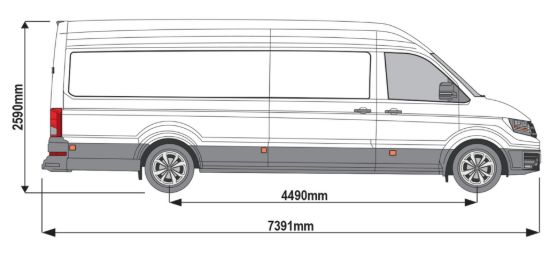 Picture of Rhino KammEdge Roof Rack 4.8m long x 1.6m wide  Fixed and T-Track for MAN TGE 2017-Onwards | L5 | H3 | Twin Rear Doors | L670