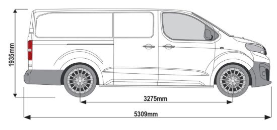 Picture of Rhino KammEdge Roof Rack 2.6m long x 1.4m wide for Fiat Scudo 2022-Onwards | L1 | H1 | Twin Rear Doors | L661
