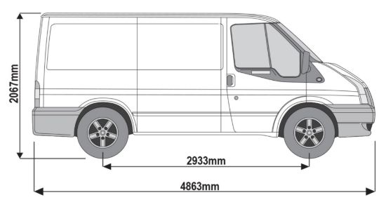 Picture of Rhino 3.1m Safestow4 (Double CAT Ladder) for Ford Transit 2000-2014 | L1 | H1 | Twin Rear Doors | RAS28-SK145