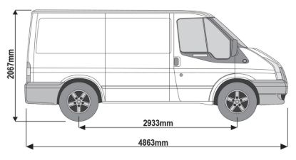 Picture of Rhino 3.1m SafeStow4 (One Ladder) for Ford Transit 2000-2014 | L1 | H1 | Twin Rear Doors | RAS28-SK141