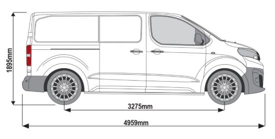 Picture of Rhino KammEdge Black Roof Rack 2.4m long x 1.4m wide for Vauxhall Vivaro 2019-Onwards | L1 | H1 | Tailgate | LB662