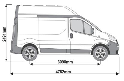 Picture of Rhino 3.1m Safestow4 (Double CAT Ladder) for Nissan Primastar 2002-2014 | L1 | H2 | Twin Rear Doors | RAS28-SK145