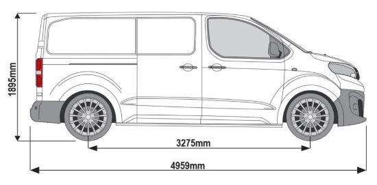 Picture of Rhino KammEdge Roof Rack 2.8m long x 1.4m wide for Fiat Scudo 2022-Onwards | L2 | H1 | Tailgate | L664
