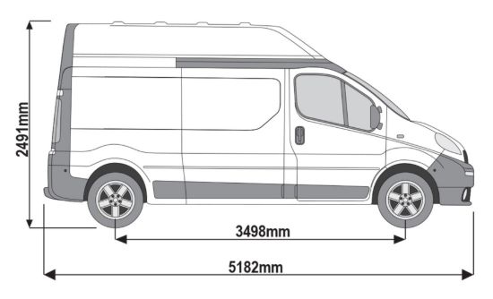 Picture of Rhino 3.1m Safestow4 (Double CAT Ladder) for Vauxhall Vivaro 2001-2014 | L2 | H2 | Twin Rear Doors | RAS28-SK145