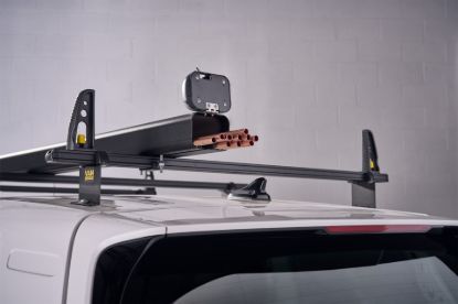 Black Maxi pipe carrier loaded with copper pipes