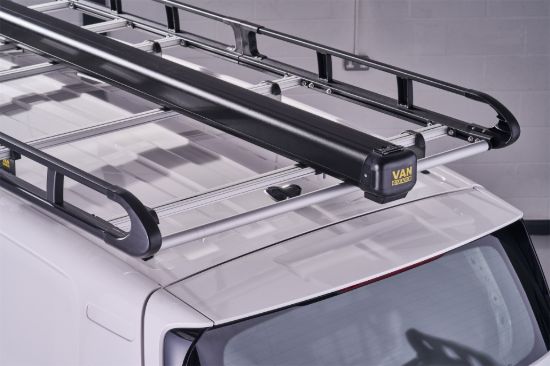 Black Maxi pipe carrier mounted on a roof rack