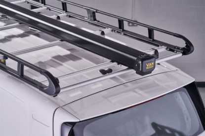 Black Maxi pipe carrier mounted on a roof rack