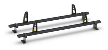 Van Guard ULTI Bar+ Black (Aluminium) - 2 Roof Bars for Vauxhall Combo 2012-2018 | L1, L2 | H1