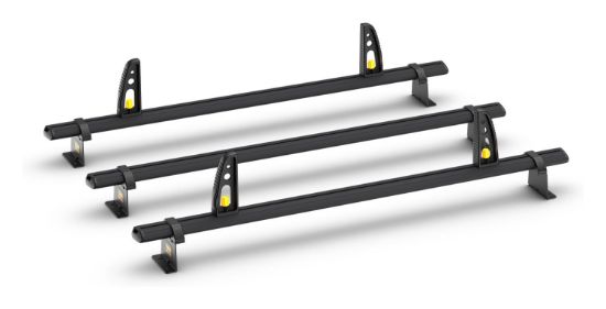 Van Guard ULTI Bar+ Black (Aluminium) - 3 Roof Bars for Ford Transit Connect 2013-2024 | L2 | H1