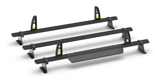 Van Guard ULTI Bar+ Black (Aluminium) - 3 Roof Bars for Fiat Talento 2016-2021 | L1, L2 | H1