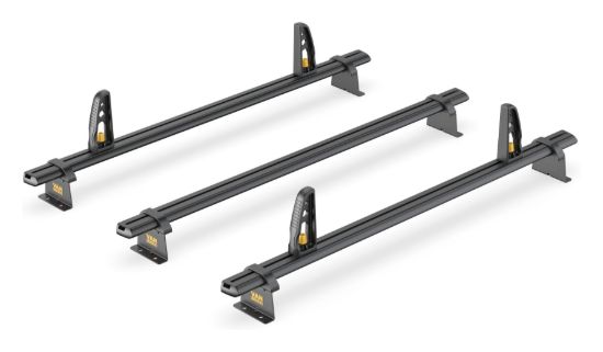 Black ULTI Bar 3 bar roof bar system alternative view