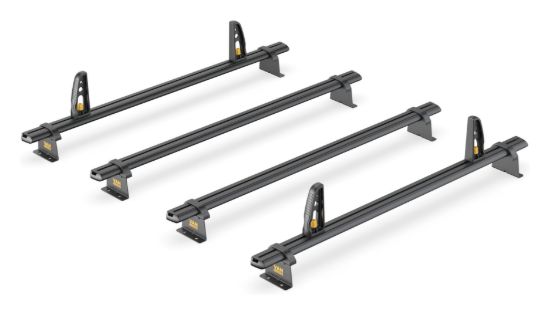 Black ULTI Bar 4 bar roof bar system alternative view