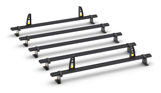 Van Guard ULTI Bar+ Black (Aluminium) - 5 Roof Bars for Nissan Interstar 2025-Onwards | L3 | H2