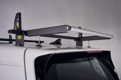 Black ULTI Bar roof bars shown with optional rear roller